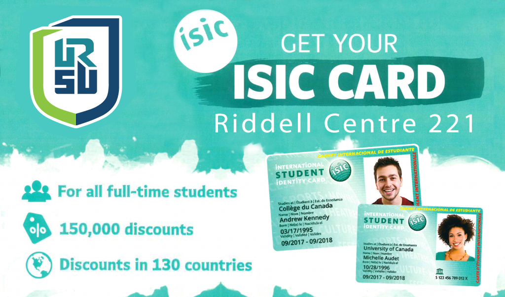 ficción eslogan haz ISIC Card – University of Regina Students' Union